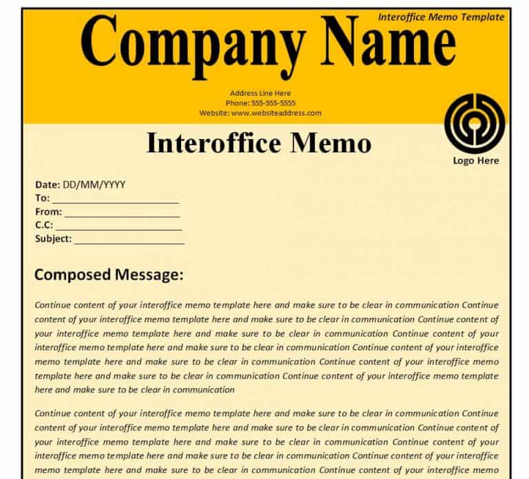 15+ Official Interoffice Memo Templates & Formats [PDF, WORD]