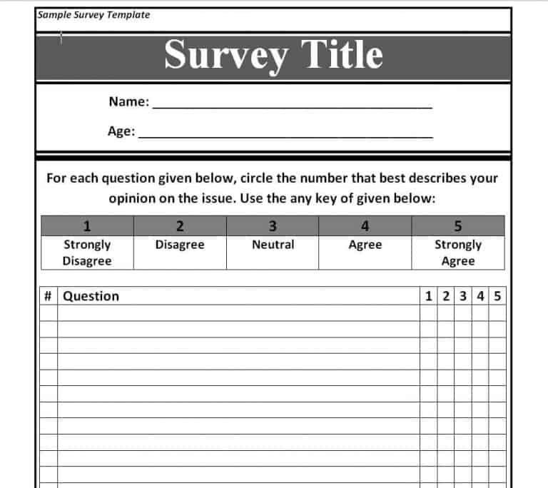 FREE 10+ Sample Survey Templates & Examples in WORD Format