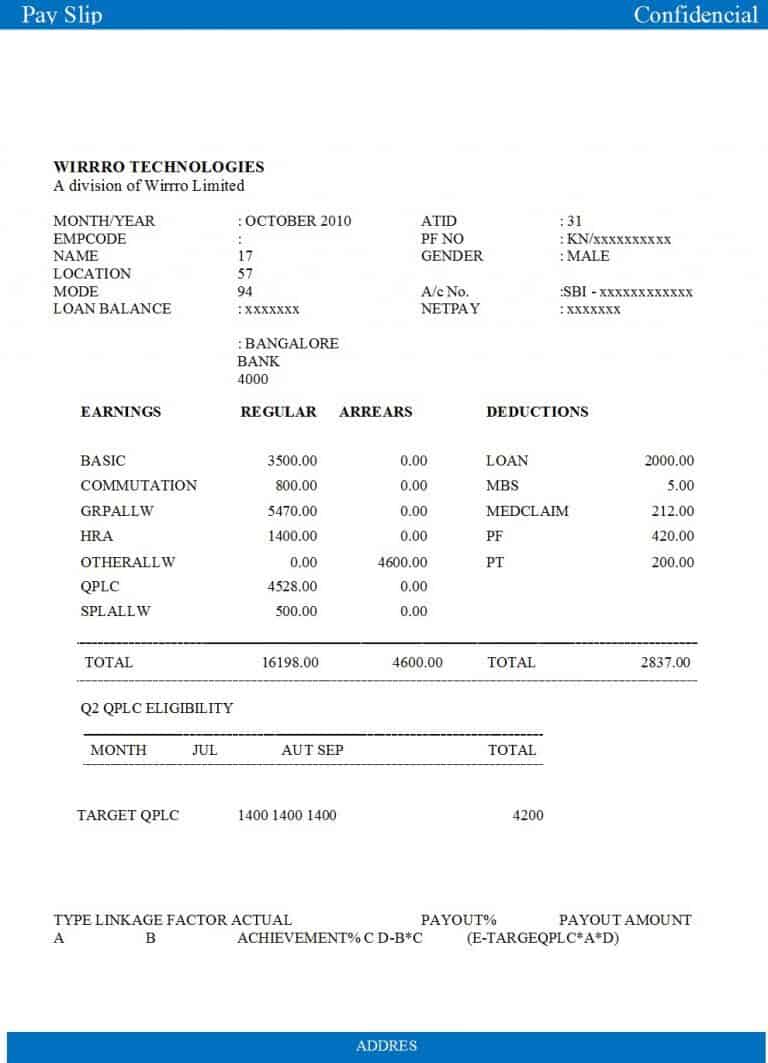 Top 14 Free Payslip Templates – Word Excel Templates