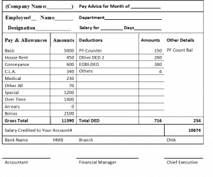 Best 23 Formats Of Salary Slip Templates – Word Excel Templates