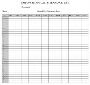 8+ FREE Layouts For Attendance List Templates – Word Excel Templates