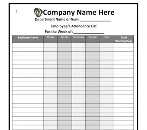 8+ FREE Layouts For Attendance List Templates – Word Excel Templates