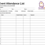 8+ FREE Layouts For Attendance List Templates