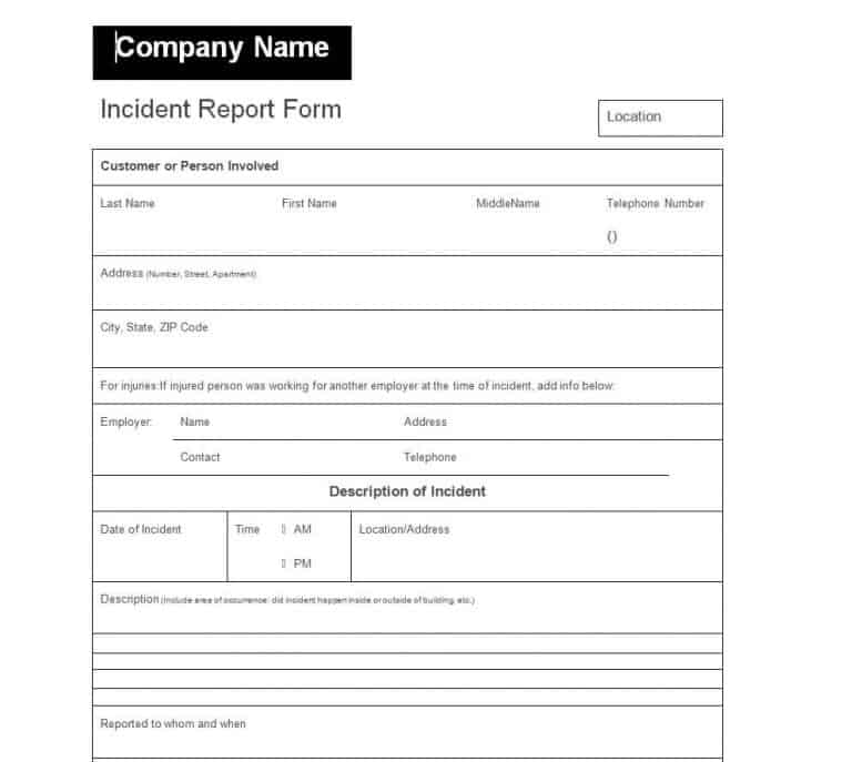 25 BEST Incident Report Templates & Formats – Word Excel Templates