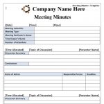 22 Useful Meeting Minutes Templates in WORD