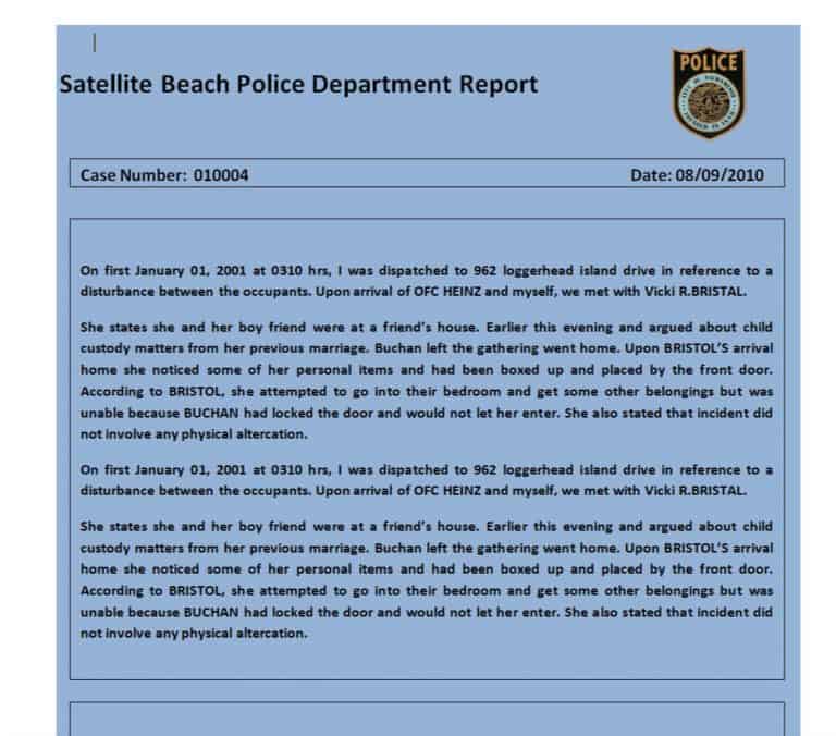 Top 10 Samples Of Police Report Templates Word And Pdf Word Excel Templates 7297