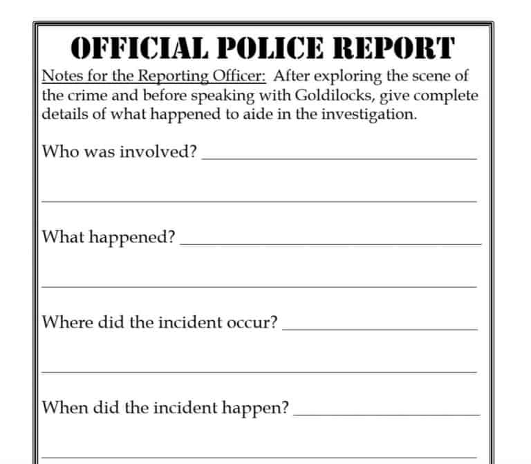 Top 10 Samples Of Police Report Templates [WORD & PDF] Word Excel