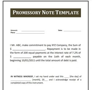 FREE 15 Editable Promissory Note Templates – Word Excel Templates