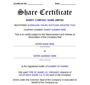 17+ BEST Share/Stock Certificate Templates [WORD & PDF] – Word Excel ...