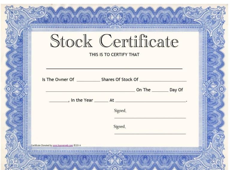 17+ BEST Share/Stock Certificate Templates [WORD & PDF]