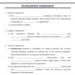 12+ FREE Sample Sponsorship Agreement Templates [PDF, WORD]