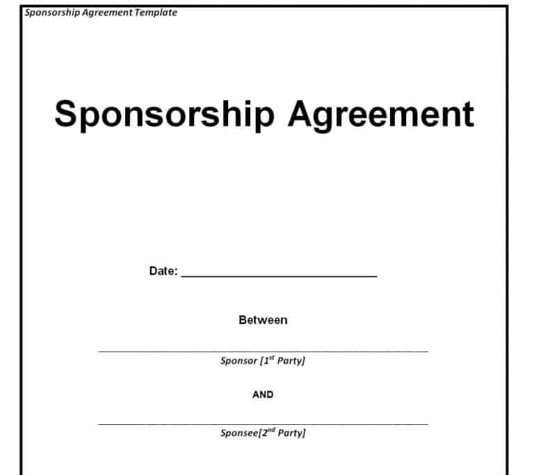 12+ FREE Sample Sponsorship Agreement Templates [PDF, WORD] Word