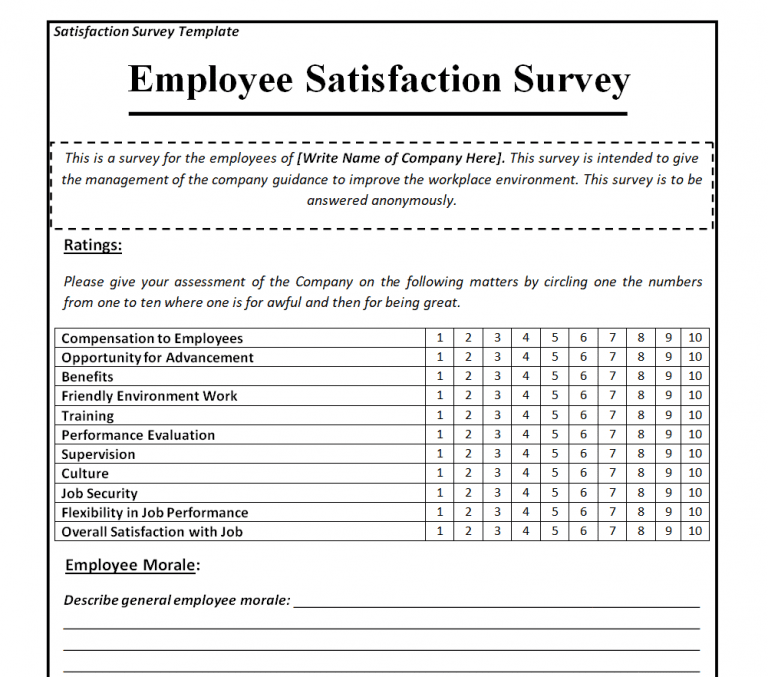 FREE 10+ Sample Survey Templates & Examples in WORD Format – Word Excel ...