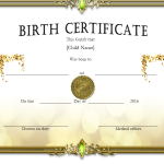 11+ Editable Birth Certificate Templates