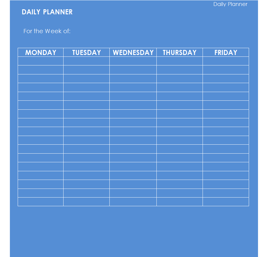 10+ Handy Daily Planner Templates – Word Excel Templates